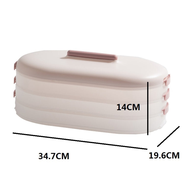 Anti-Stick Dumpling Box Layered Storage Refrigerator Food Preservation Box Three