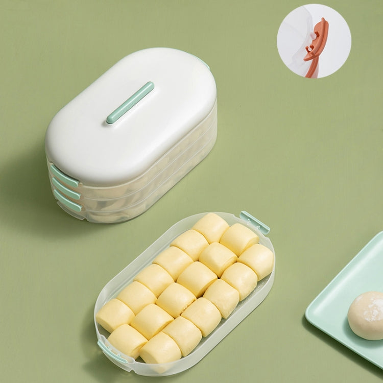 Anti-Stick Dumpling Box Layered Storage Refrigerator Food Preservation Box Three
