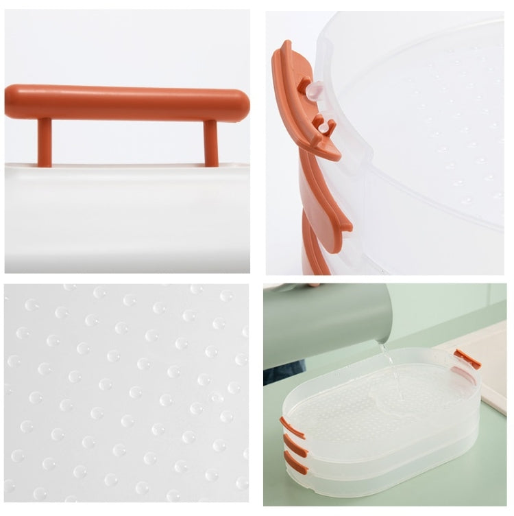 Anti-Stick Dumpling Box Layered Storage Refrigerator Food Preservation Box Three
