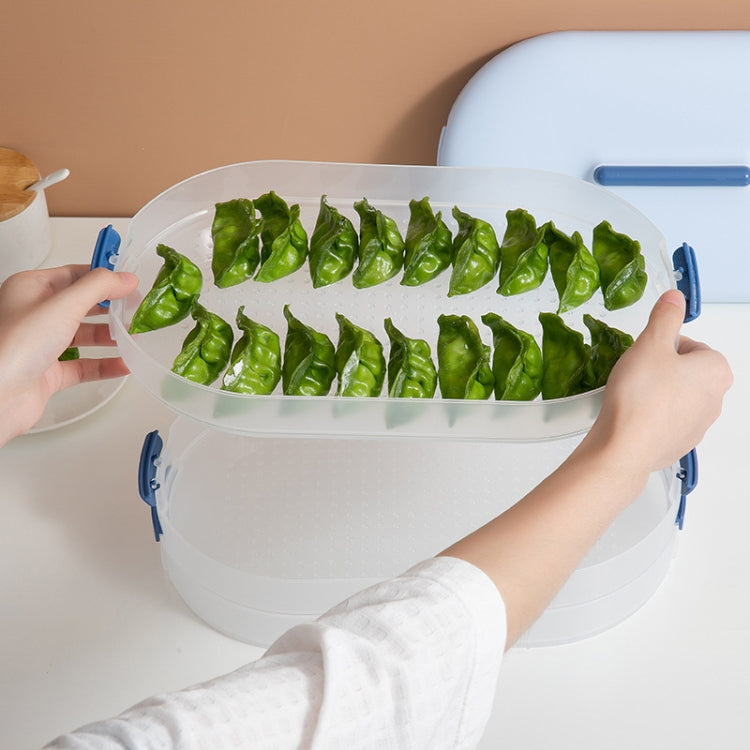 Anti-Stick Dumpling Box Layered Storage Refrigerator Food Preservation Box Three