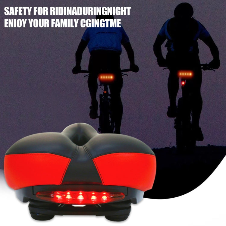 Bicycle Seat With Tail Light Bicycle Seat Comfortable Seat Cushion Riding Accessories