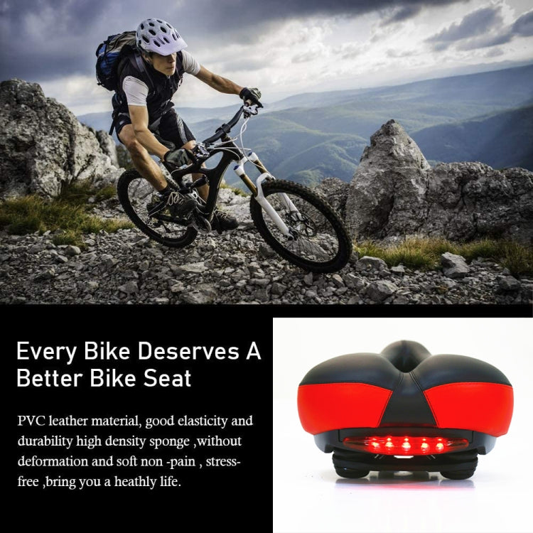 Bicycle Seat With Tail Light Bicycle Seat Comfortable Seat Cushion Riding Accessories