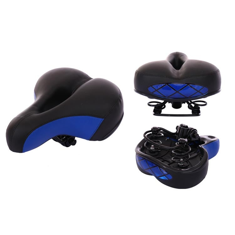 Mountain Bike Bicycle Seat Reflective Bicycle Saddle Cushion Comfortable Cushion(Blue)