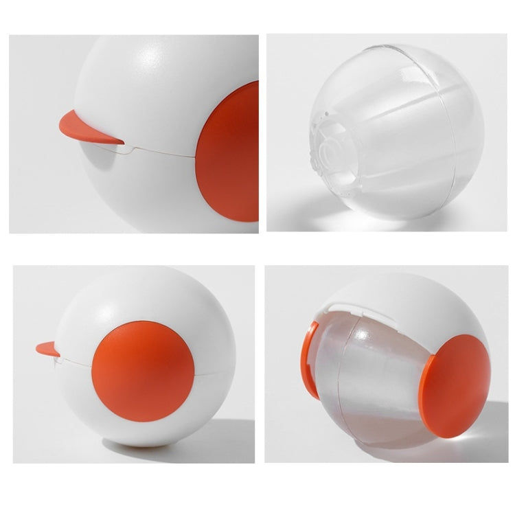 Spherical Washable Hair Sticking Device Pet Travel Hair Remover(White Orange)