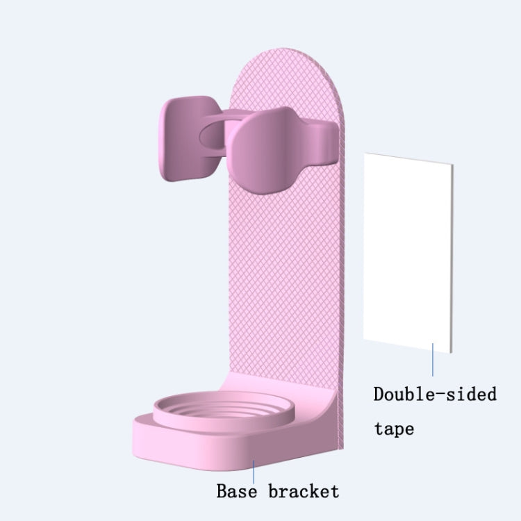7 PCS Spiral Shading Electric Toothbrush Storage Rack Wall-Mounted Non-Slip Adjustable Electric Toothbrush Holder, Colour: Pink