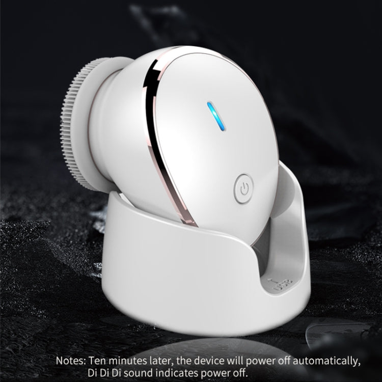 Electric Silicone Cleansing Instrument Facial Pore Cleaner Thermal Beauty Instrument(White)