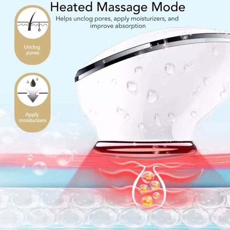 Electric Silicone Cleansing Instrument Facial Pore Cleaner Thermal Beauty Instrument(White)
