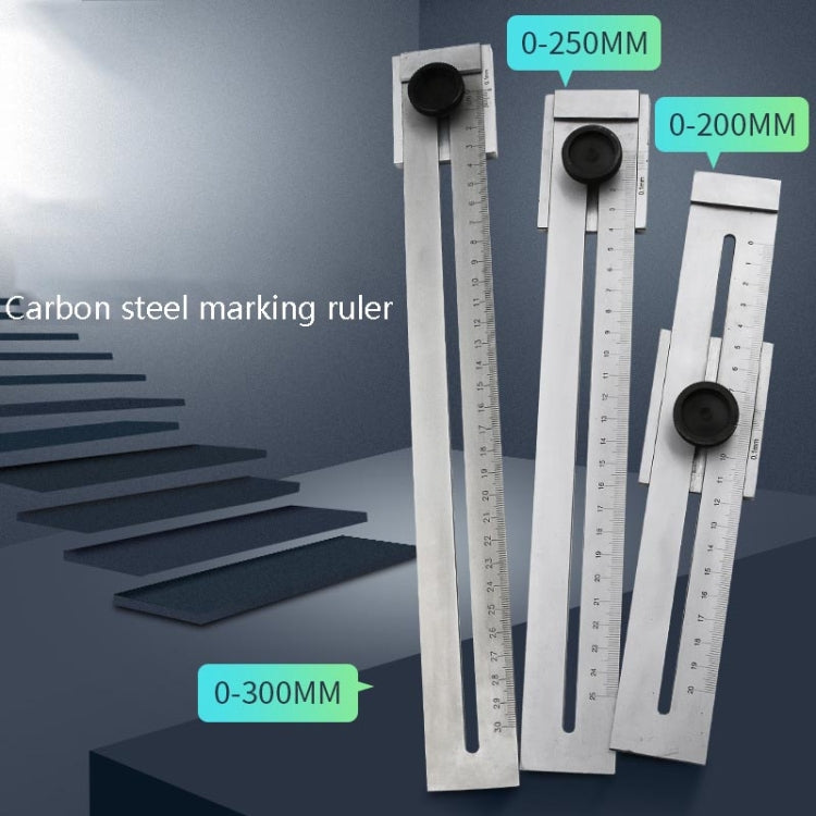 0-300mm Portable Woodworking Scribing Marker Ruler