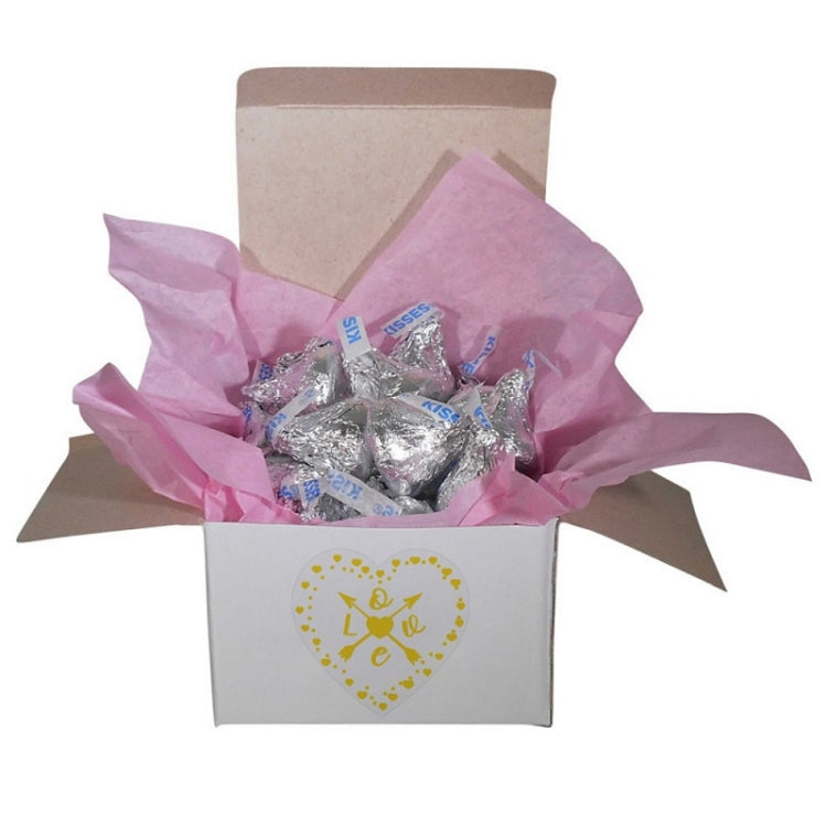 2 PCS Transparent Hot Stamping Heart-shaped Sticker Thank You Gift Decoration Sticker(3.8cm / 1.5inch)