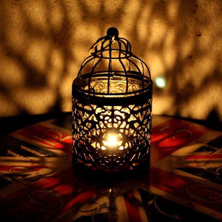 2 PCS Creative Home Furnishing Wedding Decorations Festive Atmosphere Decoration Supplies Retro Metal Iron Candle Holder Decoration