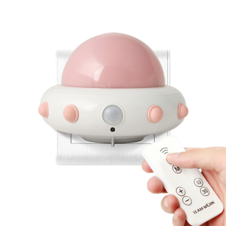UFO Remote Control Night Light Bedside Smart Sensor LED Atmosphere Light, CN Plug