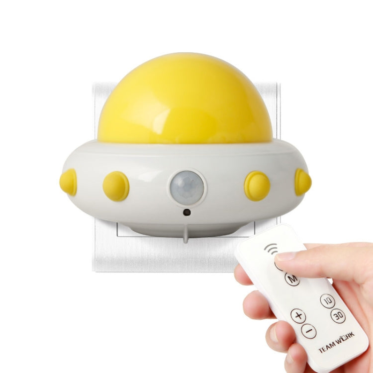 UFO Remote Control Night Light Bedside Smart Sensor LED Atmosphere Light, CN Plug