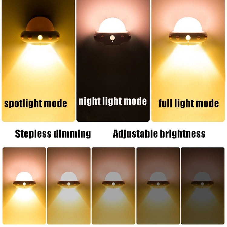 UFO Remote Control Night Light Bedside Smart Sensor LED Atmosphere Light, CN Plug