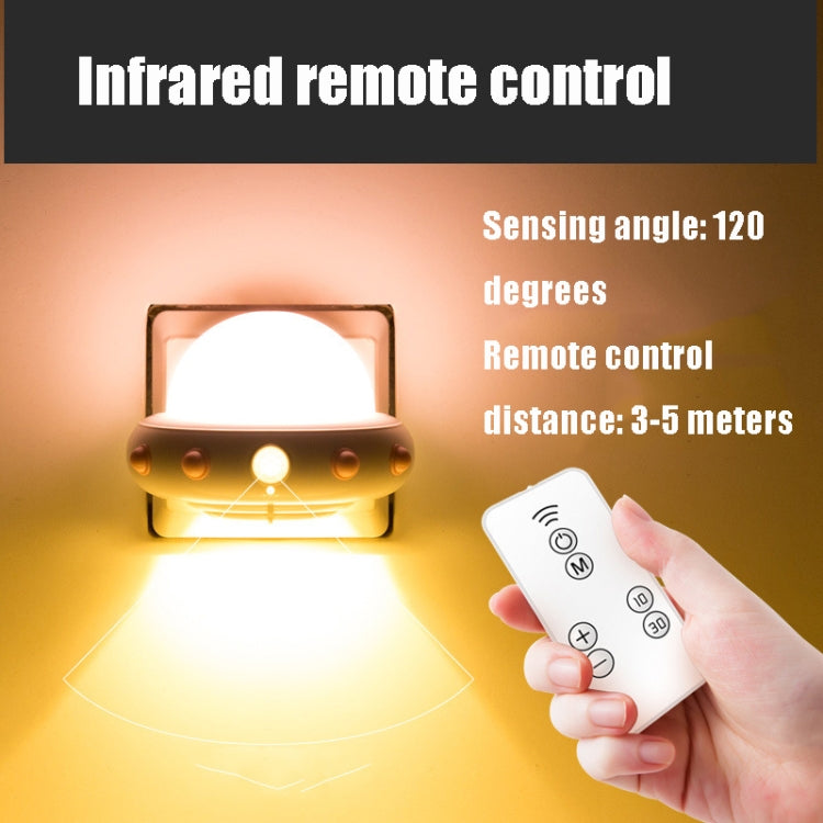 UFO Remote Control Night Light Bedside Smart Sensor LED Atmosphere Light, CN Plug