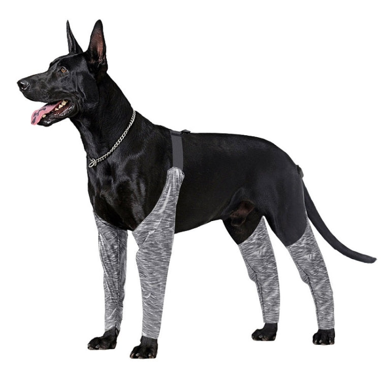 Dog Outdoor Four-Legged Pants Pet Waterproof & Dirt-Proof Sling Leg Cover, Size: L(Gray)