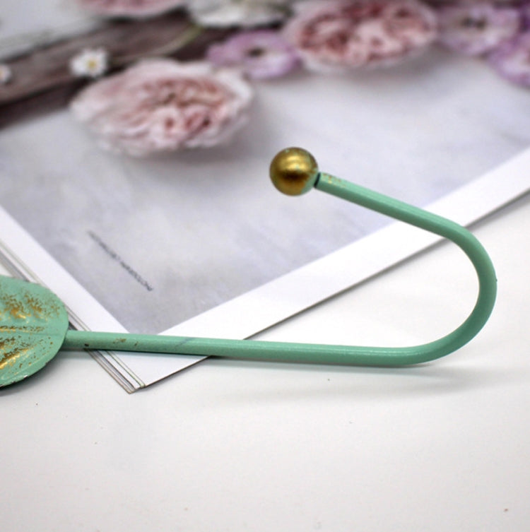 2 PCS Peacock Feather Metal Hook Kitchen Bathroom Coat And Hat Entrance Key Hook, Colour: Golden C
