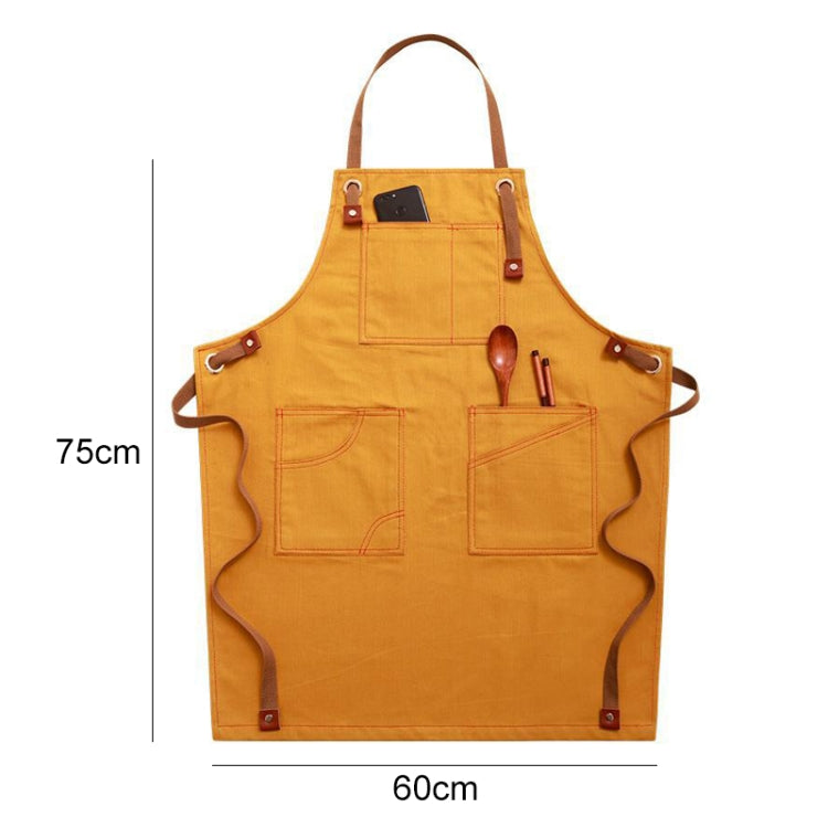 Household Denim Apron Barista Floral Tea Shop Barber Work Clothes, Specification: Adult Version