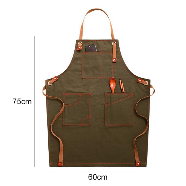 Household Denim Apron Barista Floral Tea Shop Barber Work Clothes, Specification: Adult Version