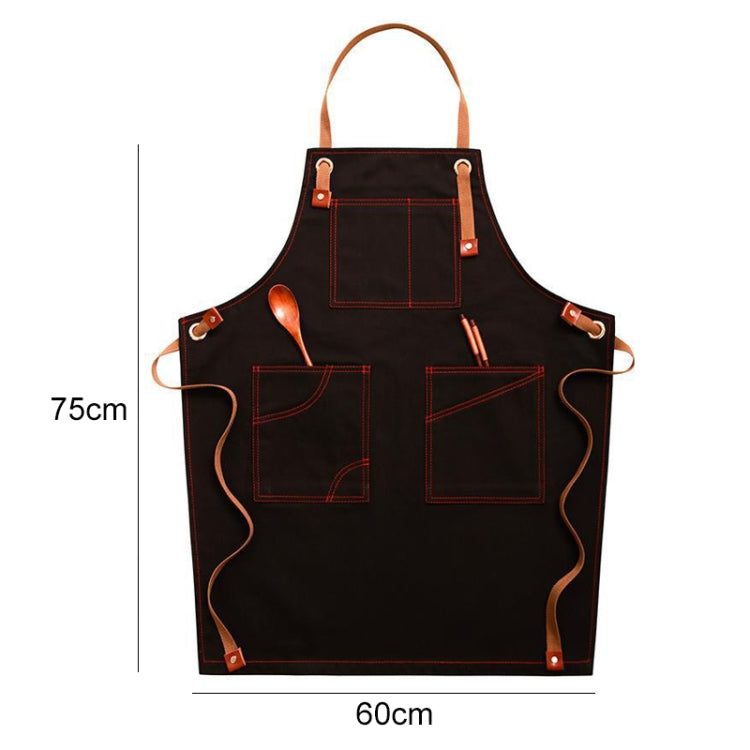 Household Denim Apron Barista Floral Tea Shop Barber Work Clothes, Specification: Adult Version