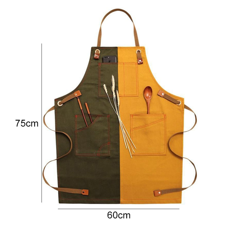 Household Denim Apron Barista Floral Tea Shop Barber Work Clothes, Specification: Adult Version