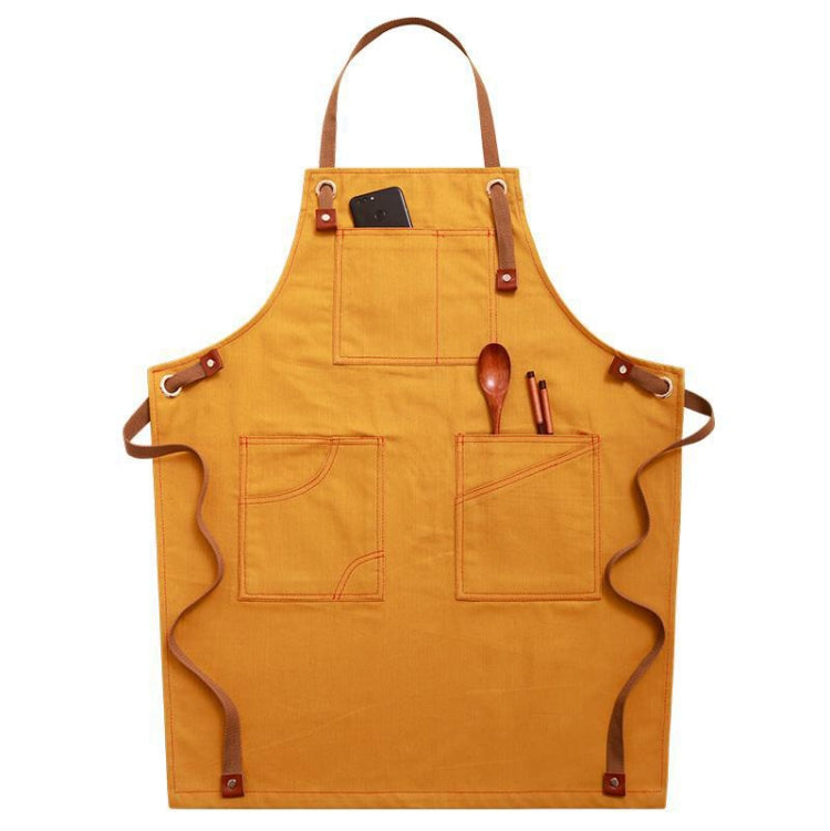 Household Denim Apron Barista Floral Tea Shop Barber Work Clothes, Specification: for Children 47cm