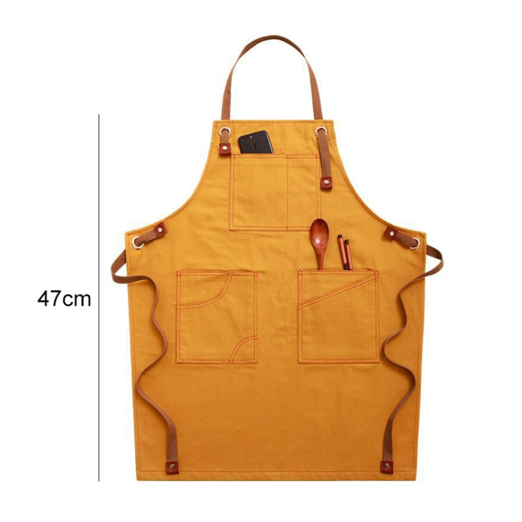 Household Denim Apron Barista Floral Tea Shop Barber Work Clothes, Specification: for Children 47cm