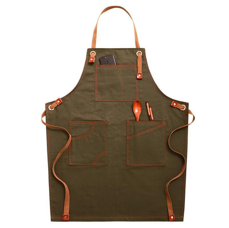 Household Denim Apron Barista Floral Tea Shop Barber Work Clothes, Specification: for Children 47cm