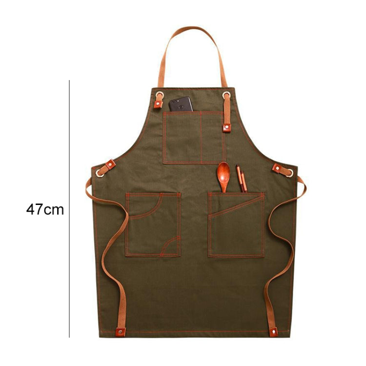 Household Denim Apron Barista Floral Tea Shop Barber Work Clothes, Specification: for Children 47cm
