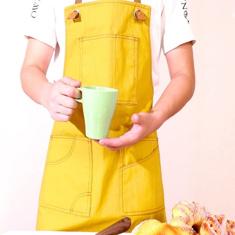 Household Denim Apron Barista Floral Tea Shop Barber Work Clothes, Specification: for Children 47cm