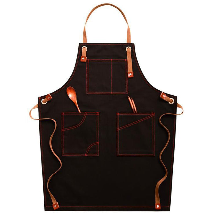 Household Denim Apron Barista Floral Tea Shop Barber Work Clothes, Specification: for Children 47cm