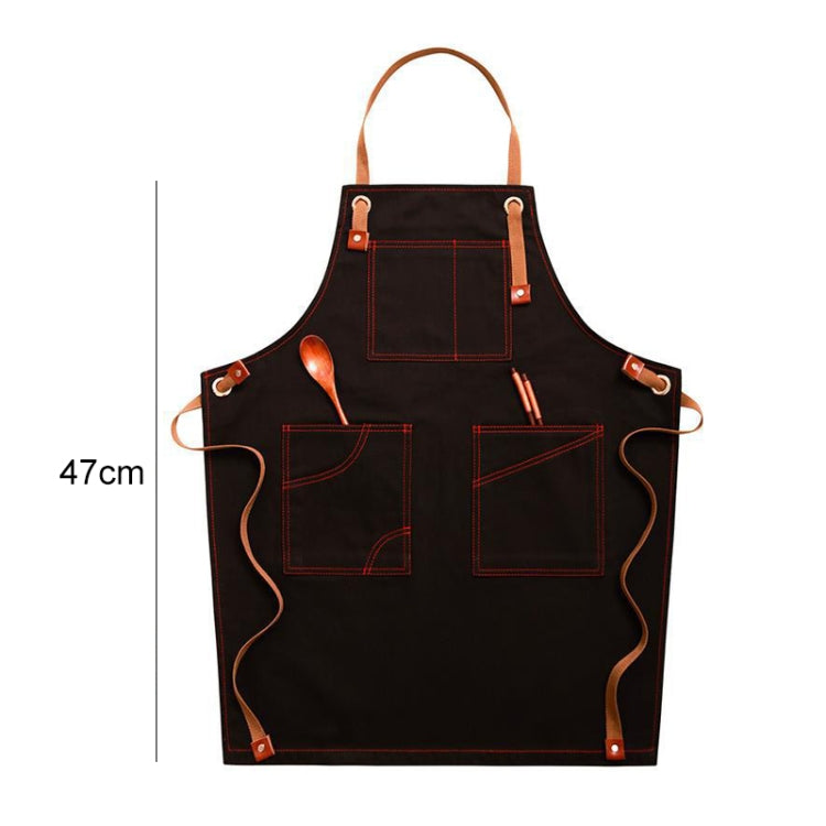 Household Denim Apron Barista Floral Tea Shop Barber Work Clothes, Specification: for Children 47cm