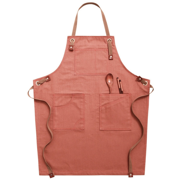 Household Denim Apron Barista Floral Tea Shop Barber Work Clothes, Specification: for Children 47cm
