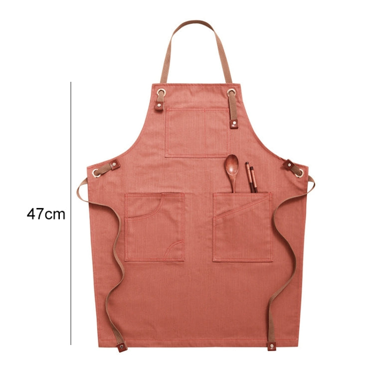 Household Denim Apron Barista Floral Tea Shop Barber Work Clothes, Specification: for Children 47cm