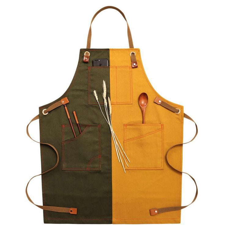 Household Denim Apron Barista Floral Tea Shop Barber Work Clothes, Specification: for Children 47cm