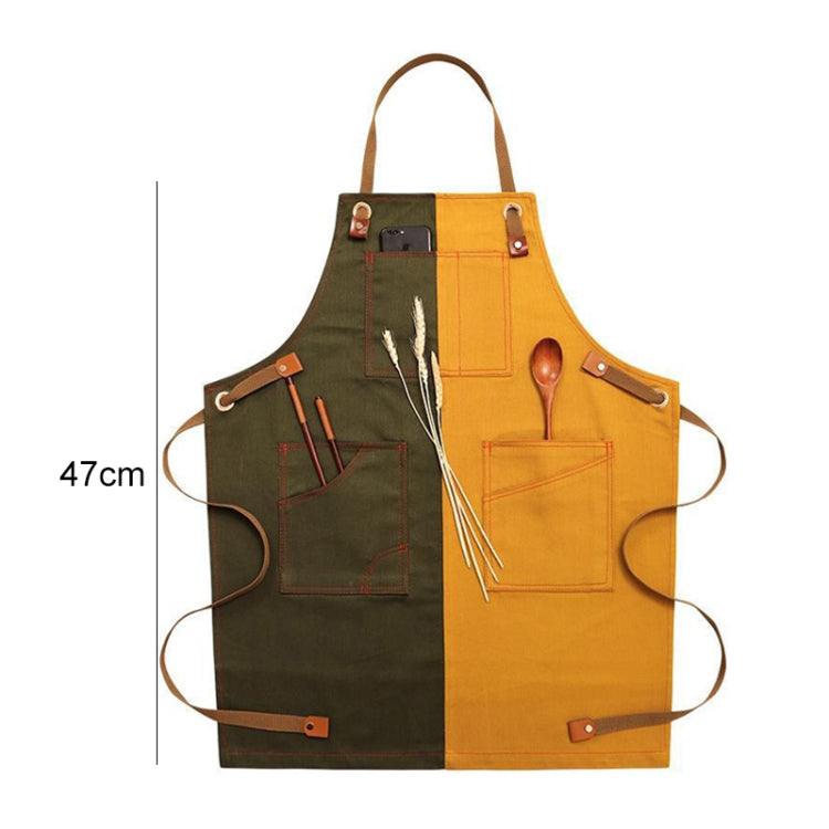 Household Denim Apron Barista Floral Tea Shop Barber Work Clothes, Specification: for Children 47cm