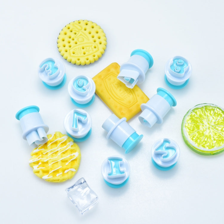 2 Sets Small Uppercase And Lowercase Alphanumeric Biscuit Press Mold Spring Press Mold, Specification: Numbers
