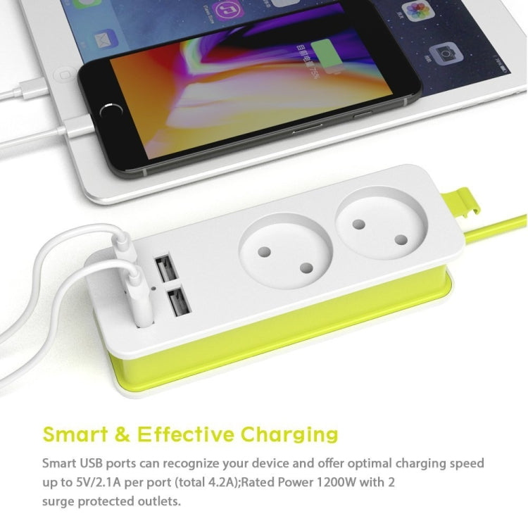 Power Strip 1/2 EU Plug 4 USB Port 1200W 250V 1.5m Cable Wall Portable Multiple Socket EU Plug Outlets