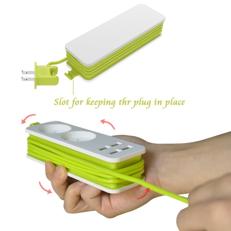 Power Strip 1/2 EU Plug 4 USB Port 1200W 250V 1.5m Cable Wall Portable Multiple Socket EU Plug Outlets