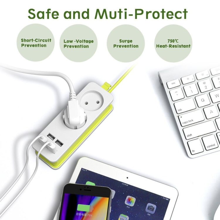 Power Strip 1/2 EU Plug 4 USB Port 1200W 250V 1.5m Cable Wall Portable Multiple Socket EU Plug Outlets