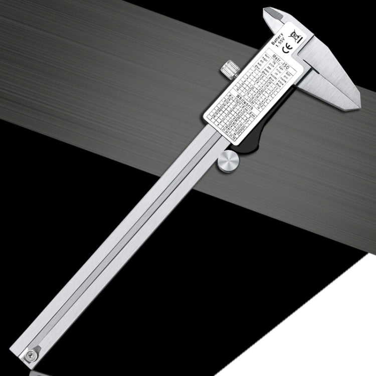 0-150mm Plastic Meter Stainless Steel Body Digital Display Electronic High-Precision Vernier Caliper, Specification: 2 Units of mm/inch