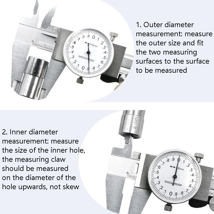 0-150mm Shockproof Depth Caliper Measuring Tool Vernier Caliper With Watch