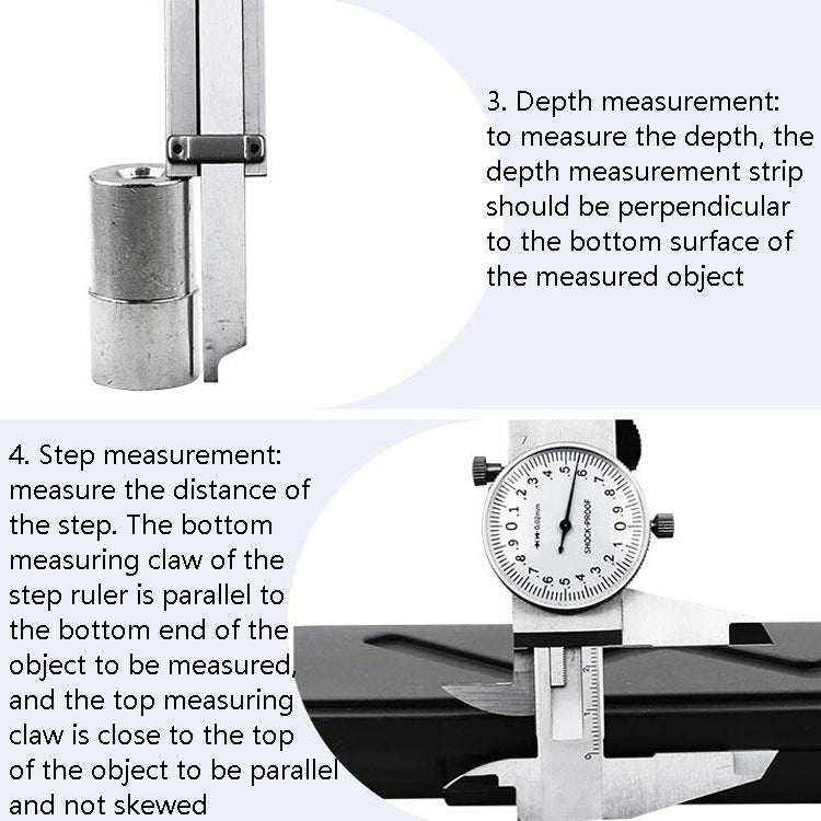 0-150mm Shockproof Depth Caliper Measuring Tool Vernier Caliper With Watch