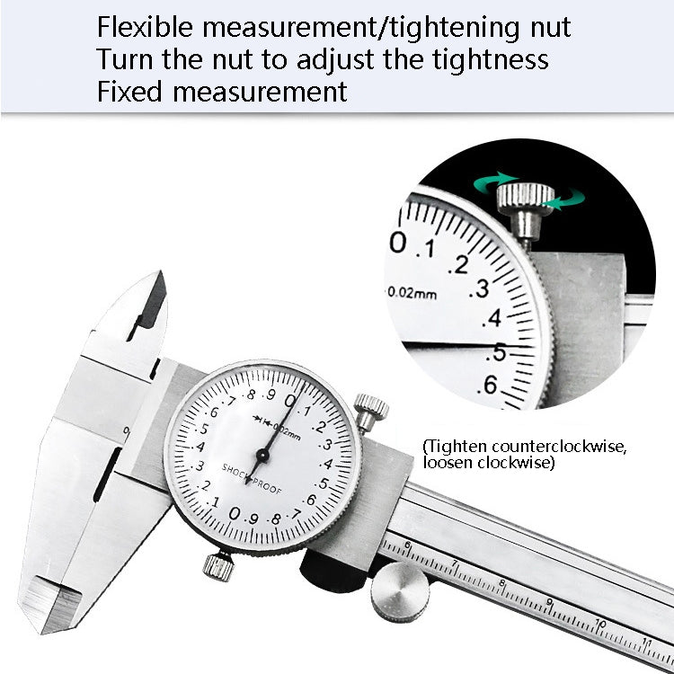 0-150mm Shockproof Depth Caliper Measuring Tool Vernier Caliper With Watch