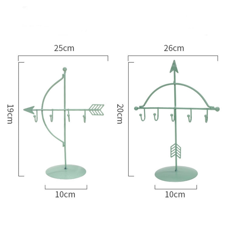 2 PCS Metal Hook Jewelry Stand Desktop Jewelry Glasses Ring Storage Display Stand