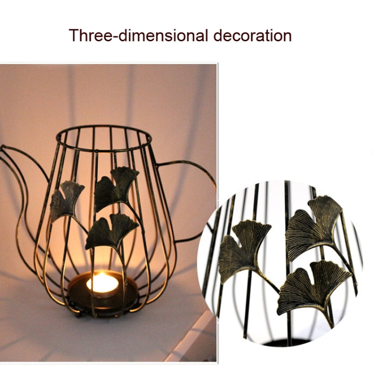 Creative Iron Candle Holder Romantic Dining Table Home Decoration Ornaments, Colour: A Gold Large