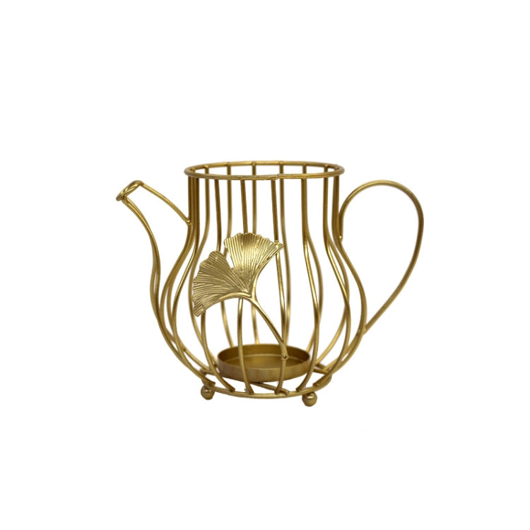Creative Iron Candle Holder Romantic Dining Table Home Decoration Ornaments, Colour: A Gold Small