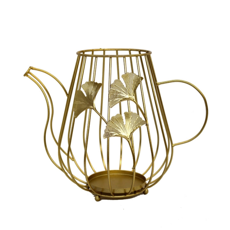 Creative Iron Candle Holder Romantic Dining Table Home Decoration Ornaments, Colour: B Gold Large