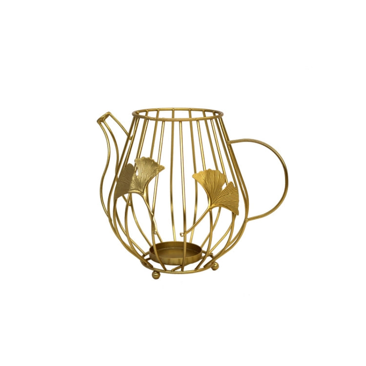 Creative Iron Candle Holder Romantic Dining Table Home Decoration Ornaments, Colour: B Gold Small