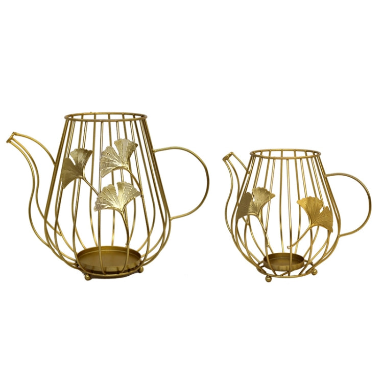 Creative Iron Candle Holder Romantic Dining Table Home Decoration Ornaments, Colour: B Gold Small