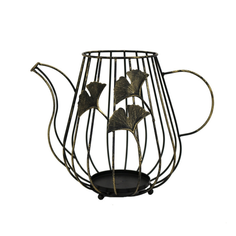 Creative Iron Candle Holder Romantic Dining Table Home Decoration Ornaments, Colour: B Black Large